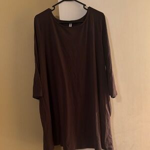Brown Long Sleeve Dress